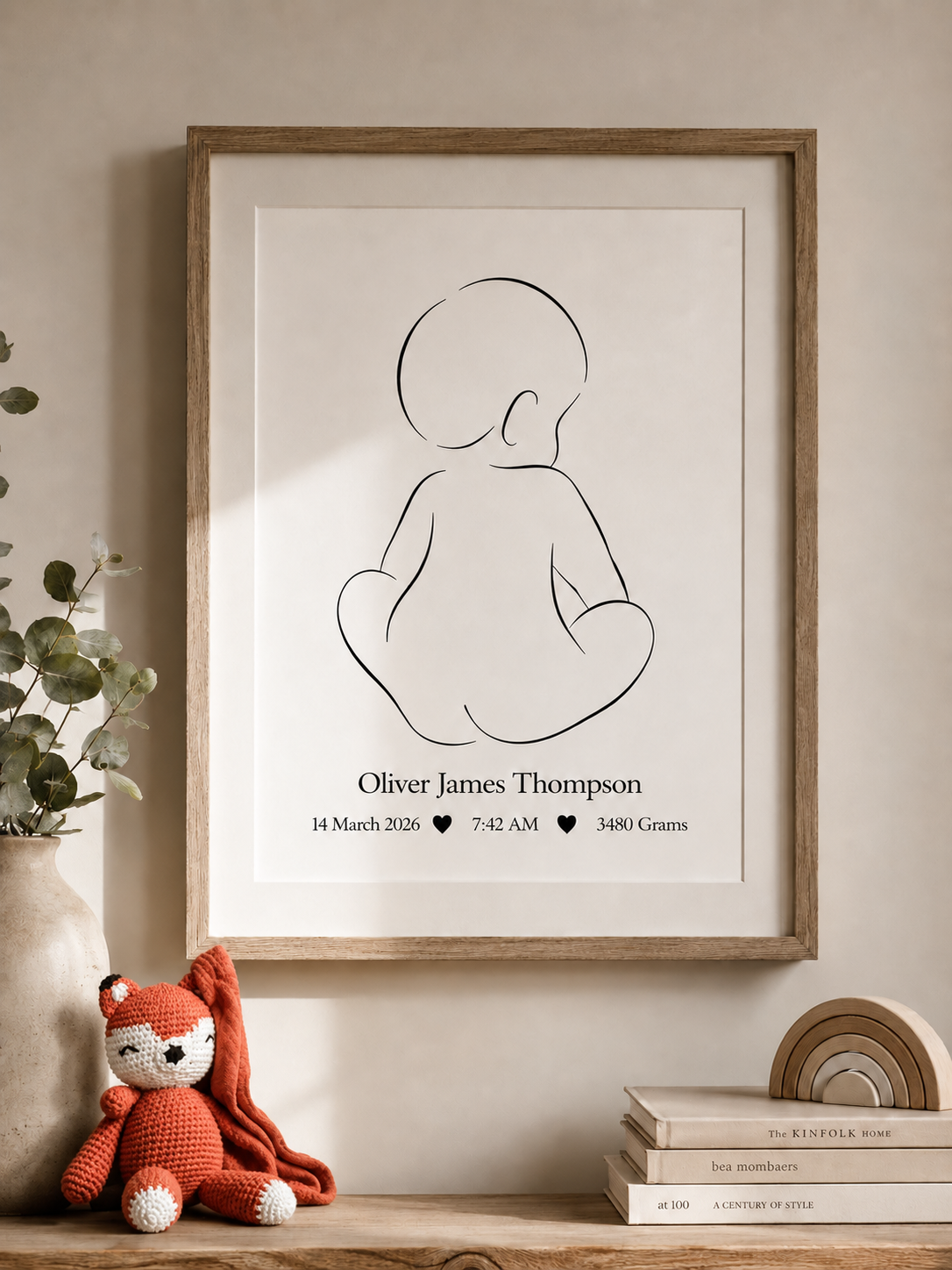 Personalised Birth Poster | A3 Baby Birth Print Only | Custom Newborn Keepsake