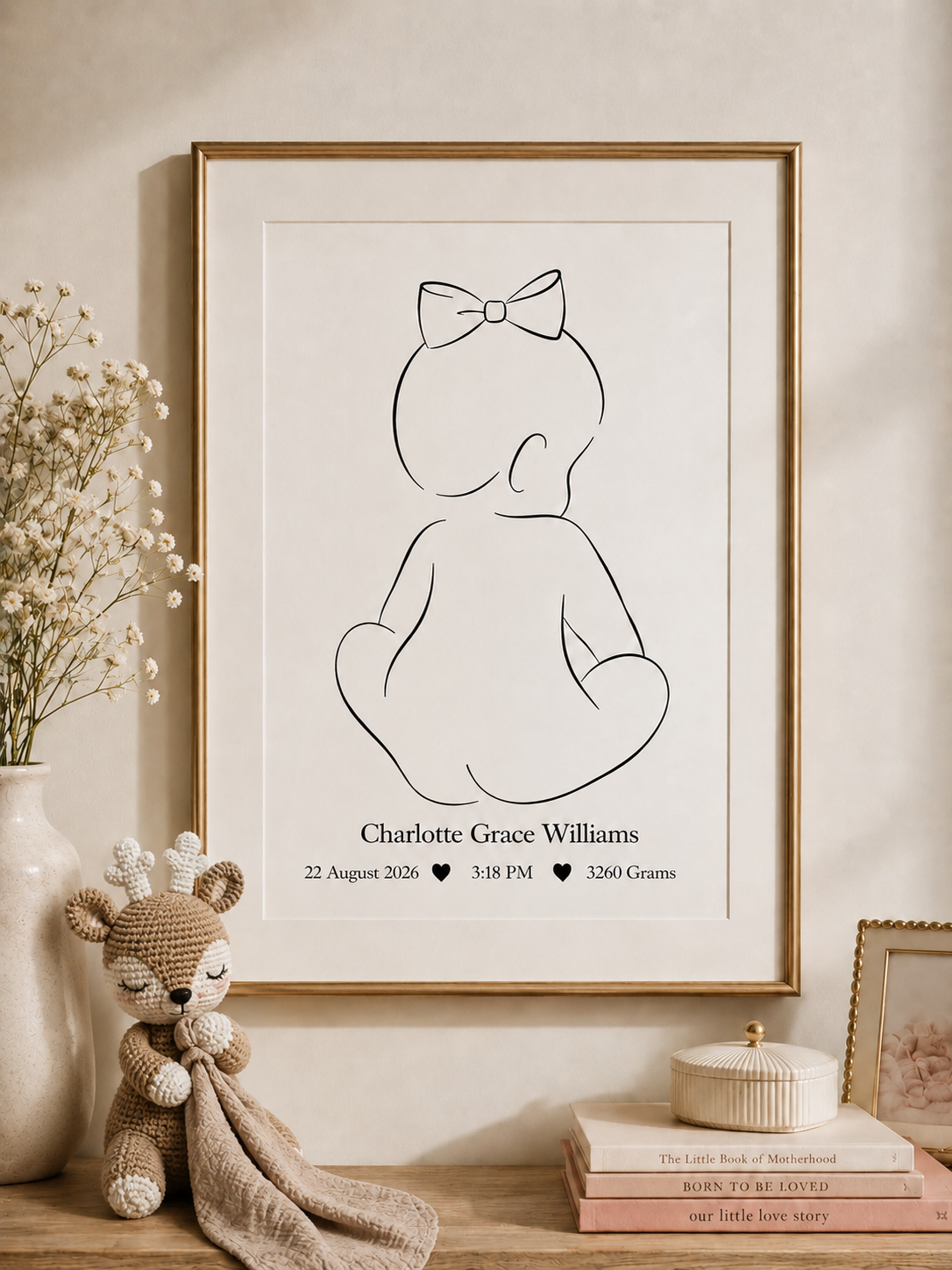 Personalised Birth Poster | A3 Baby Birth Print Only | Custom Newborn Keepsake