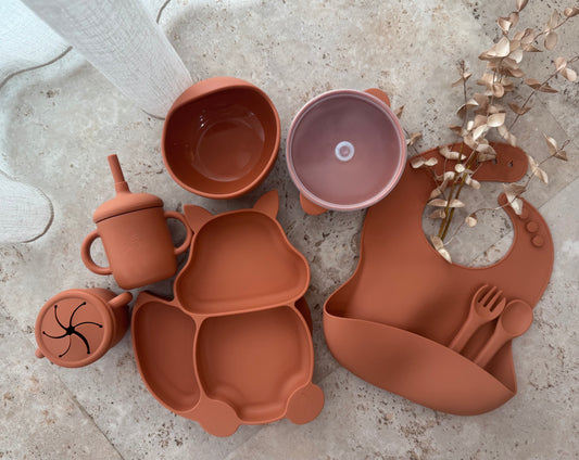 Adorable Fox Silicone Feeding Set